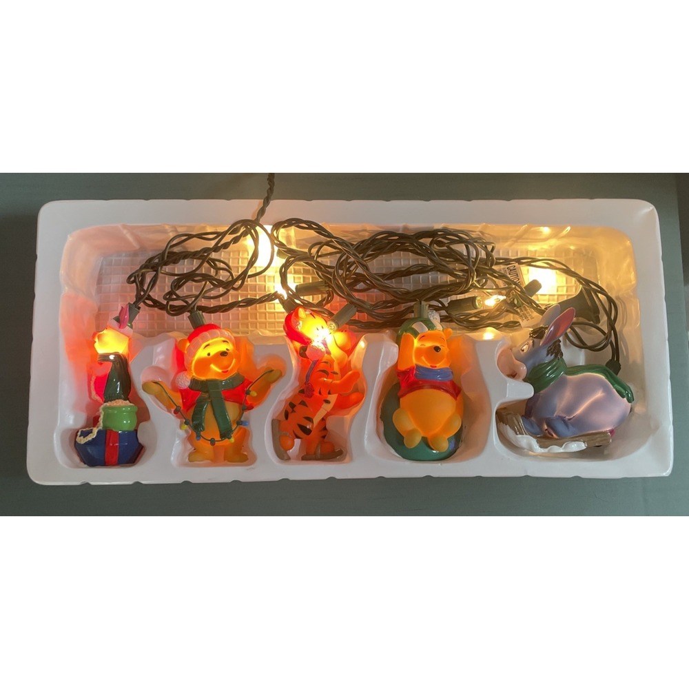 Vintage Disney Winnie the Pooh Tigger Piglet Ez Light Christmas Tree Light Set